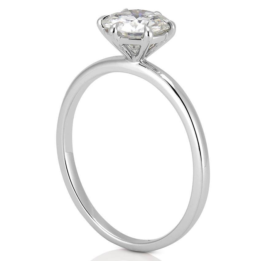 1.4 Ct Brilliant Round Cut Moissanite Engagement Ring