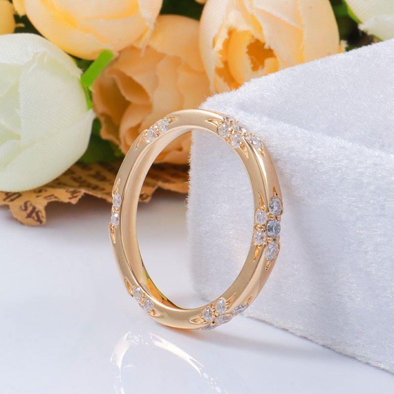 Perfect Brilliant Round Moissanite Wedding Band